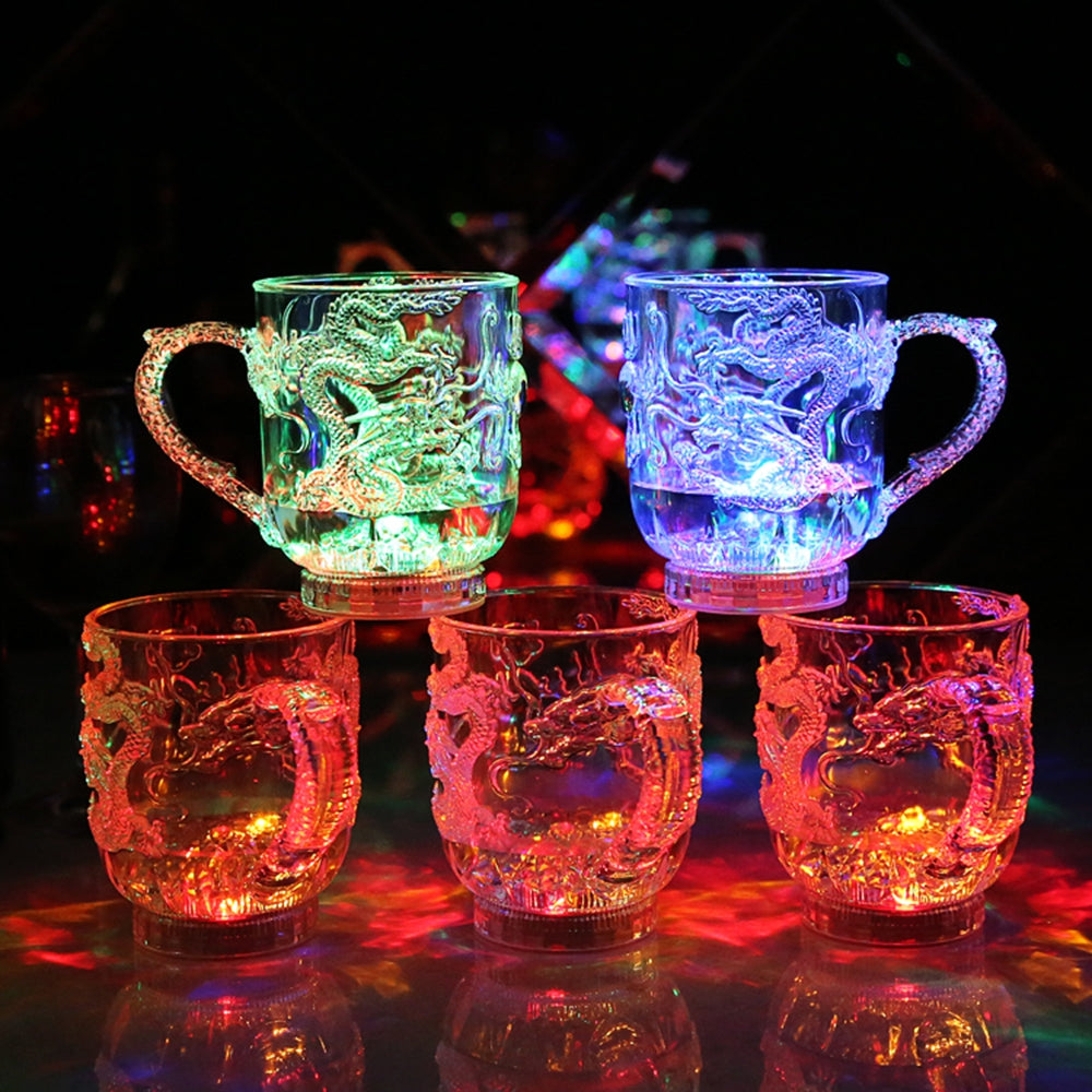 Colorful Luminous LED Induction Magic Cup Water Injection Induced Luminescence 285ml