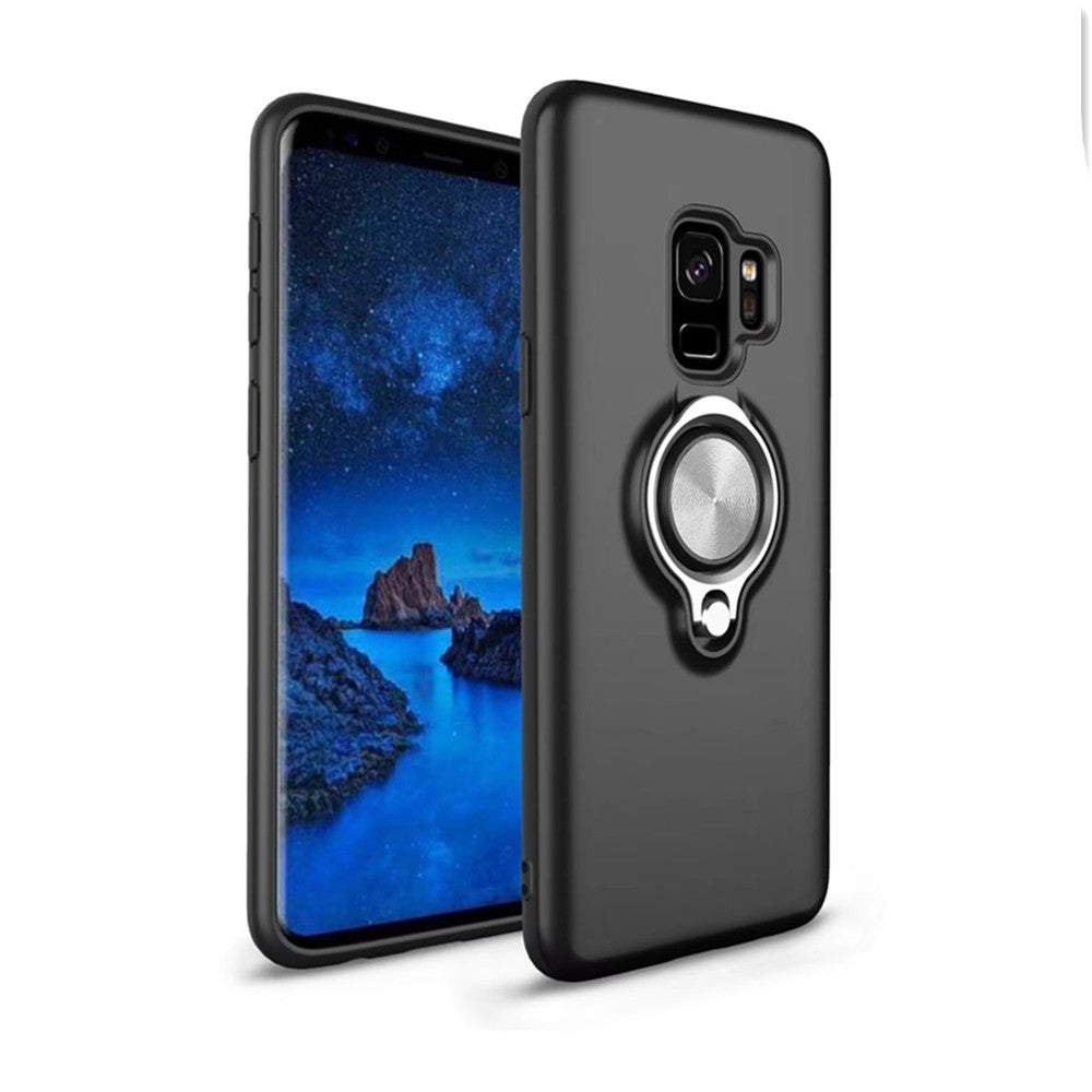 Cover Case for Samsung Galaxy S9 Plus Shock Absorption Dual Design Phone Ring Holder Anti-Scratc...