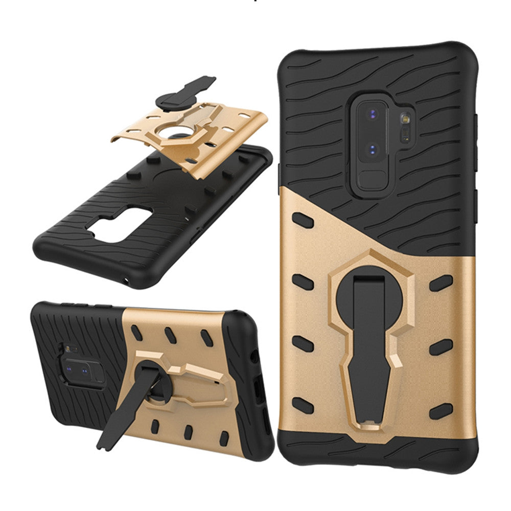 Case for Samsung Galaxy S9 Plus Shockproof with Stand 360 Rotation Back Cover Contrast Color Har...