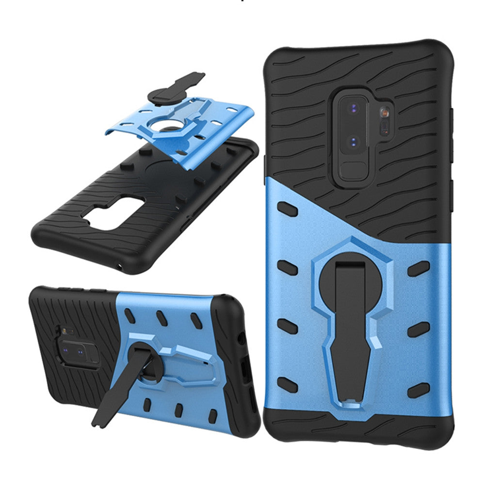 Case for Samsung Galaxy S9 Plus Shockproof with Stand 360 Rotation Back Cover Contrast Color Har...