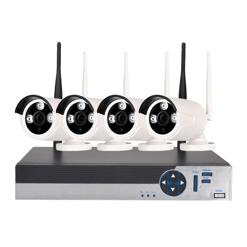 4 Channel 1080P Wireless Security Camera System 1 x Wifi Nvr 4 x 2.0MP Wifi Ip Camera with Night...