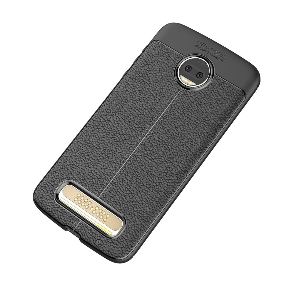 Case for Motorola Moto Z2 Force Litchi Grain Anti Drop TPU Soft Cover