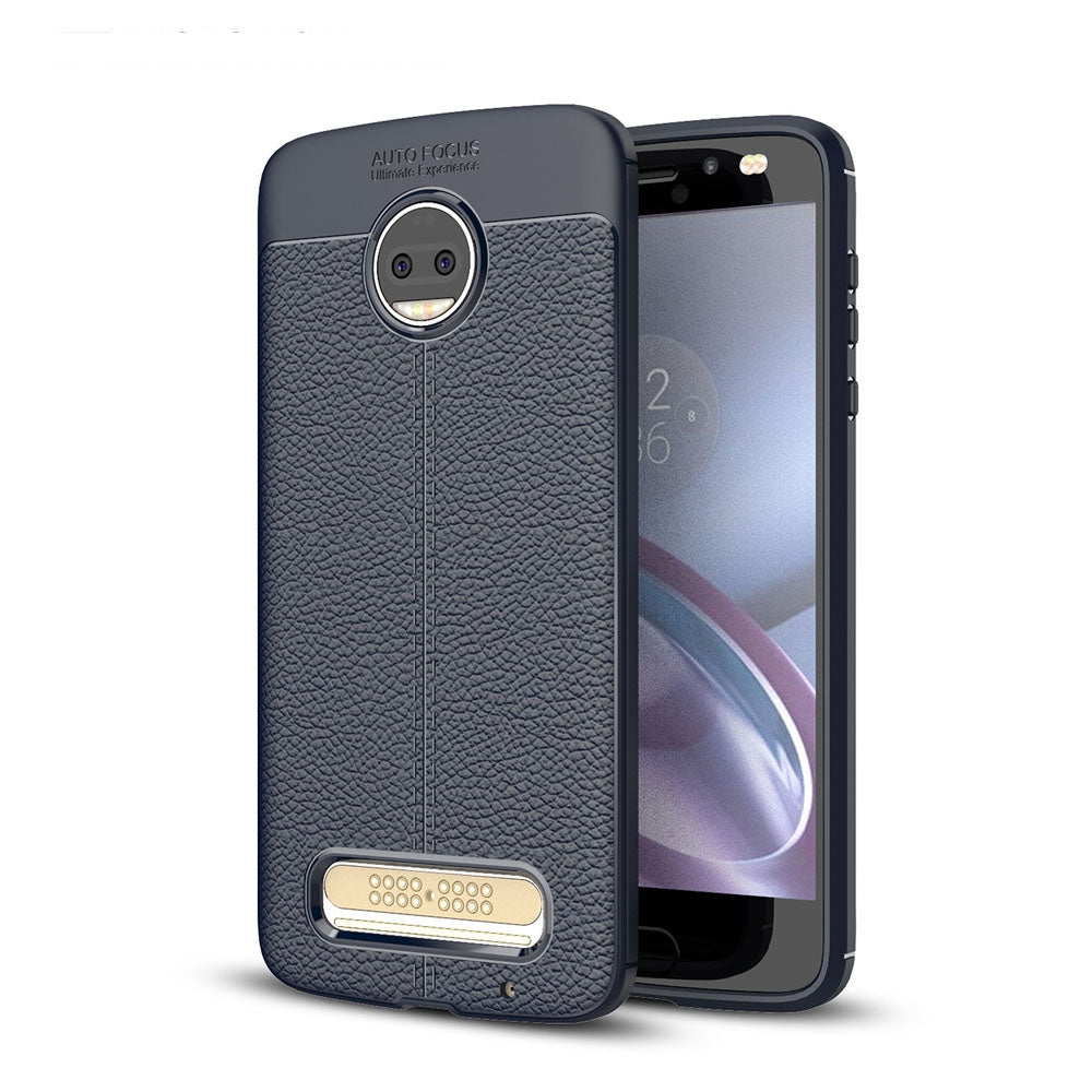 Case for Motorola Moto Z2 Force Litchi Grain Anti Drop TPU Soft Cover