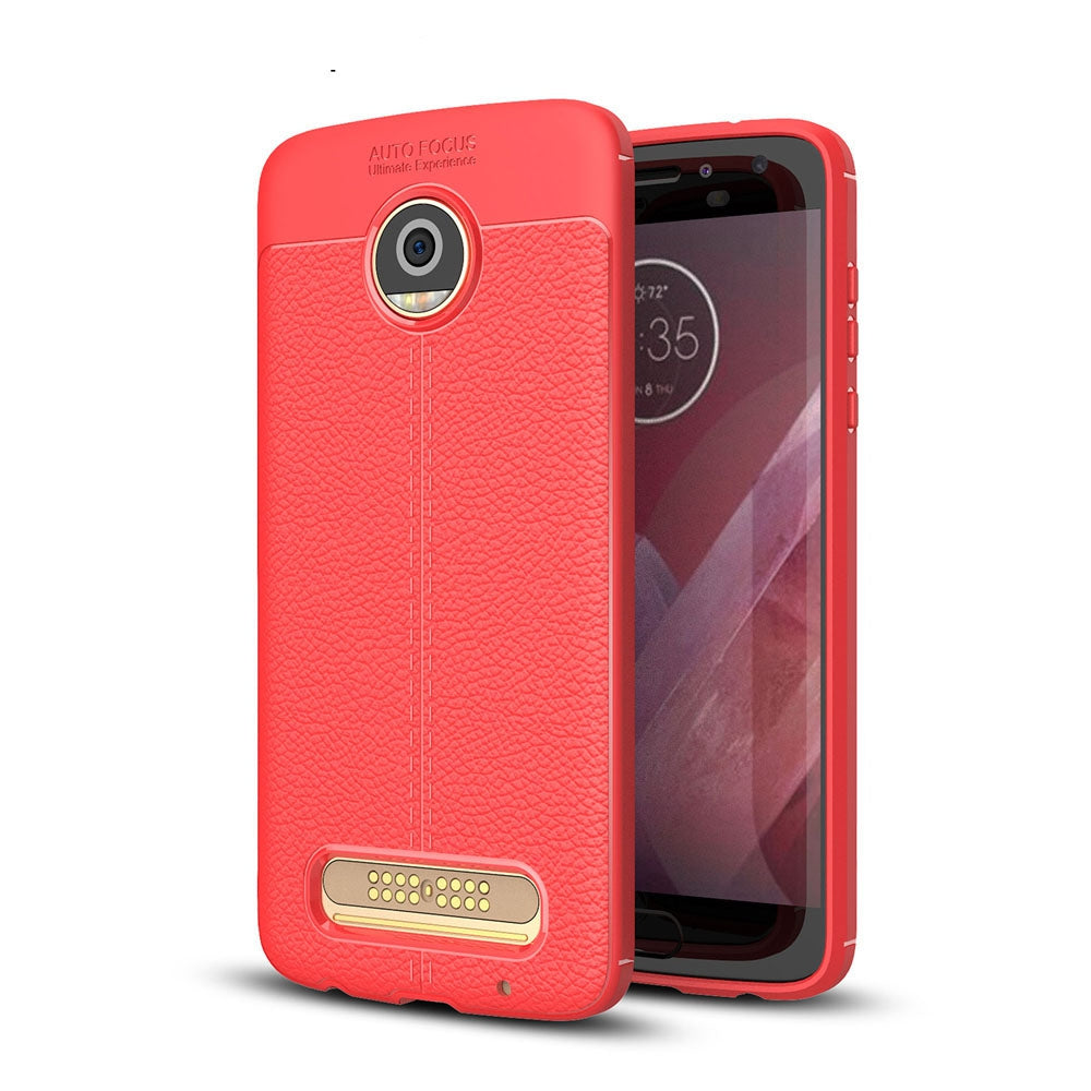 Case for Motorola Moto Z2 Play Litchi Grain Anti Drop TPU Soft Cover