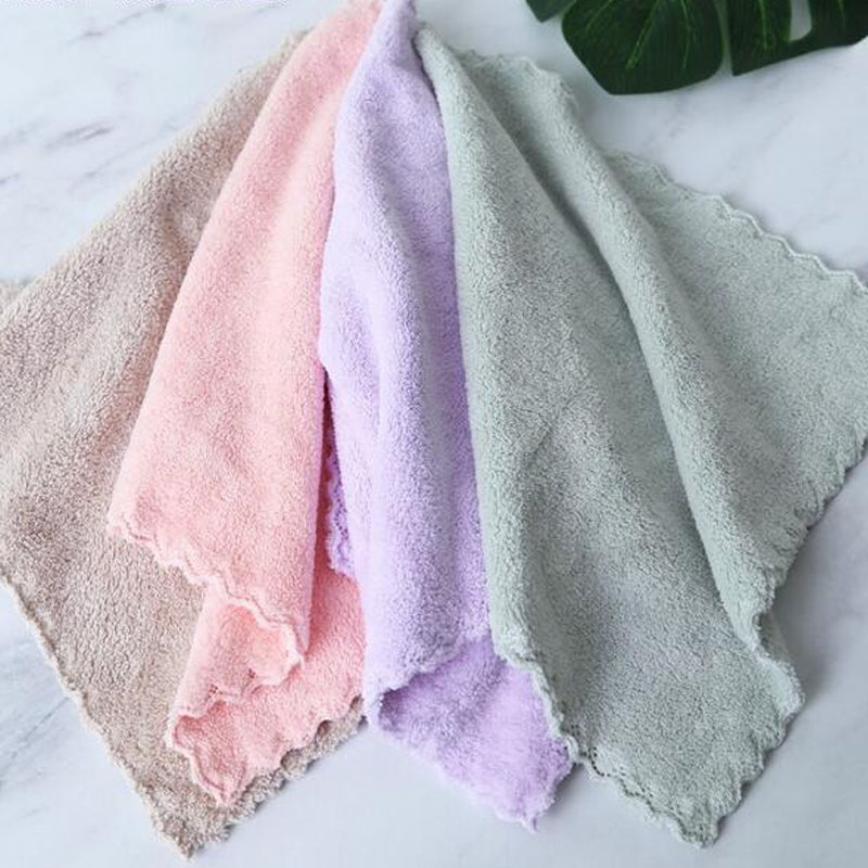 4 Pcs Face Towels Thickened Soft Water Absorption Baby Face Towels