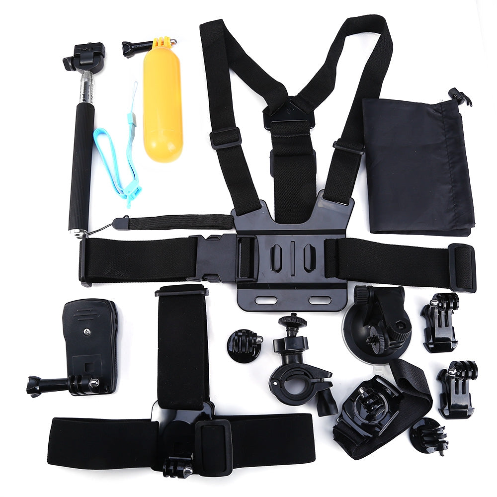 13 in 1 Outdoor Sports Action Camera Accessories Kit for Hero 4 3+ 3 2 Sj4000  SJ5000 SJ6000 SJ7...
