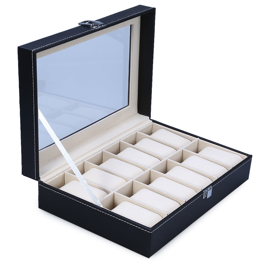 12 Grids Watch Case Jewelry Storage Organizer