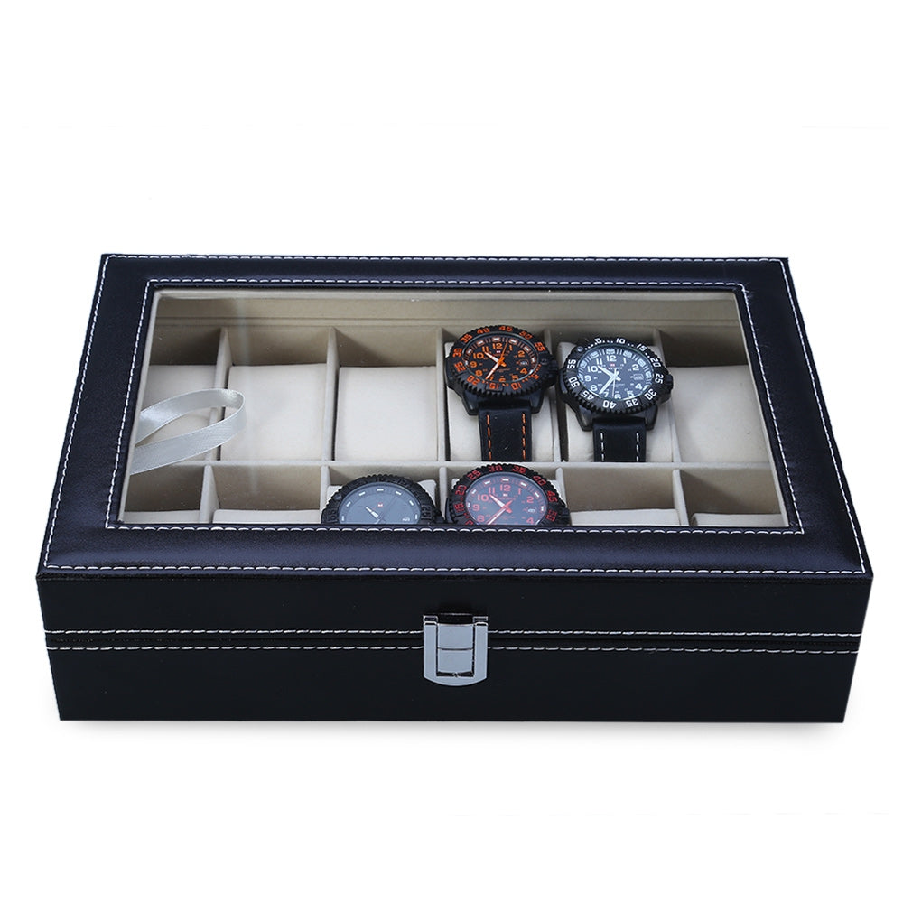 12 Grids Watch Case Jewelry Storage Organizer