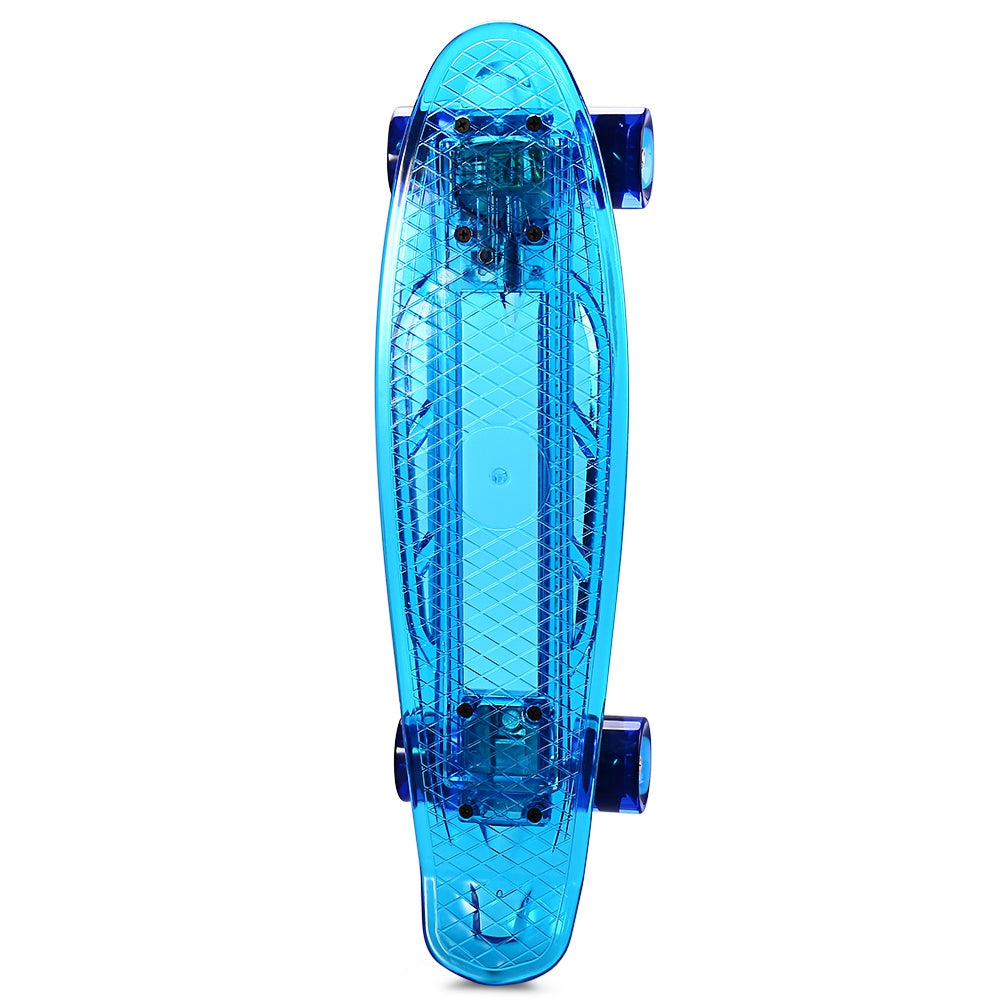 CL - 402 22 inch Transparent PC LED Retro Skateboard Longboard Mini Cruiser