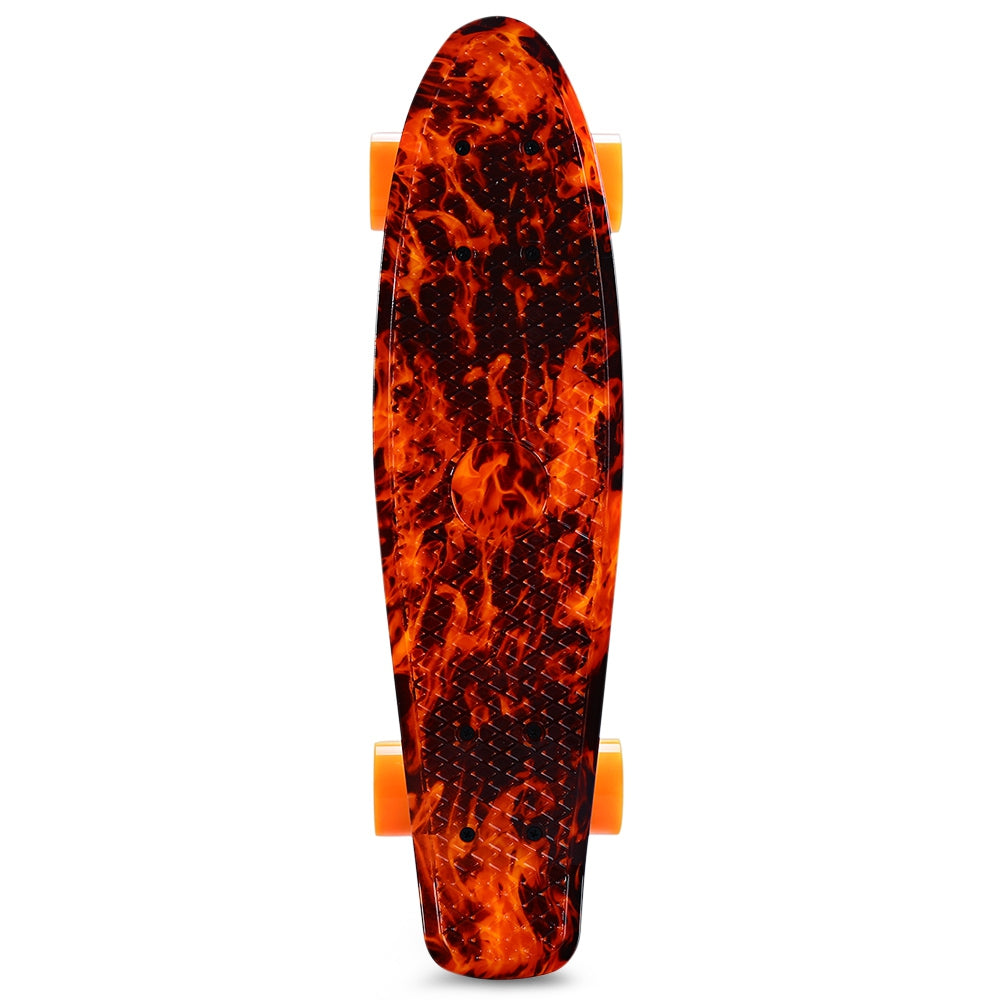 CL - 78 22 inch Hellfire Pattern Retro Skateboard Longboard Mini Cruiser