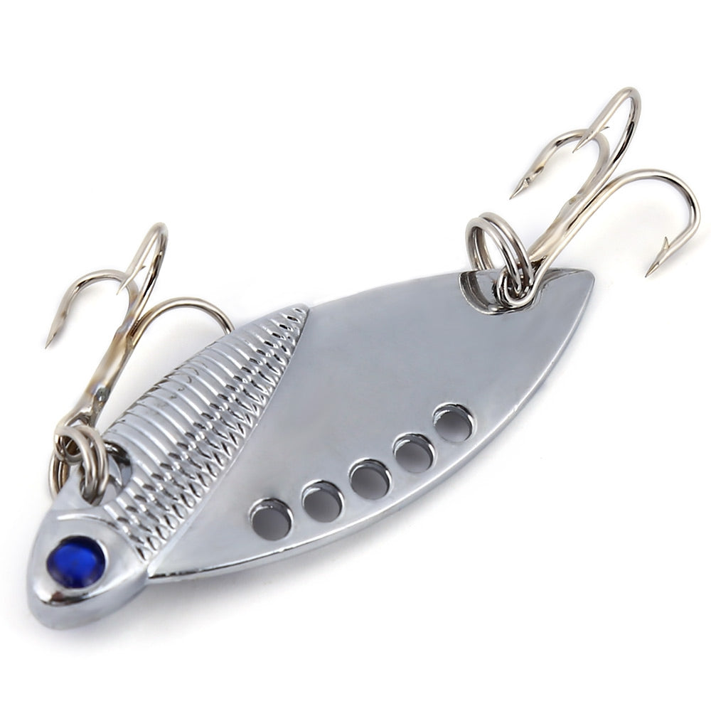 5PCS Metal Fishing Lures Bass Crankbait Spoon Bait Fish Tackle