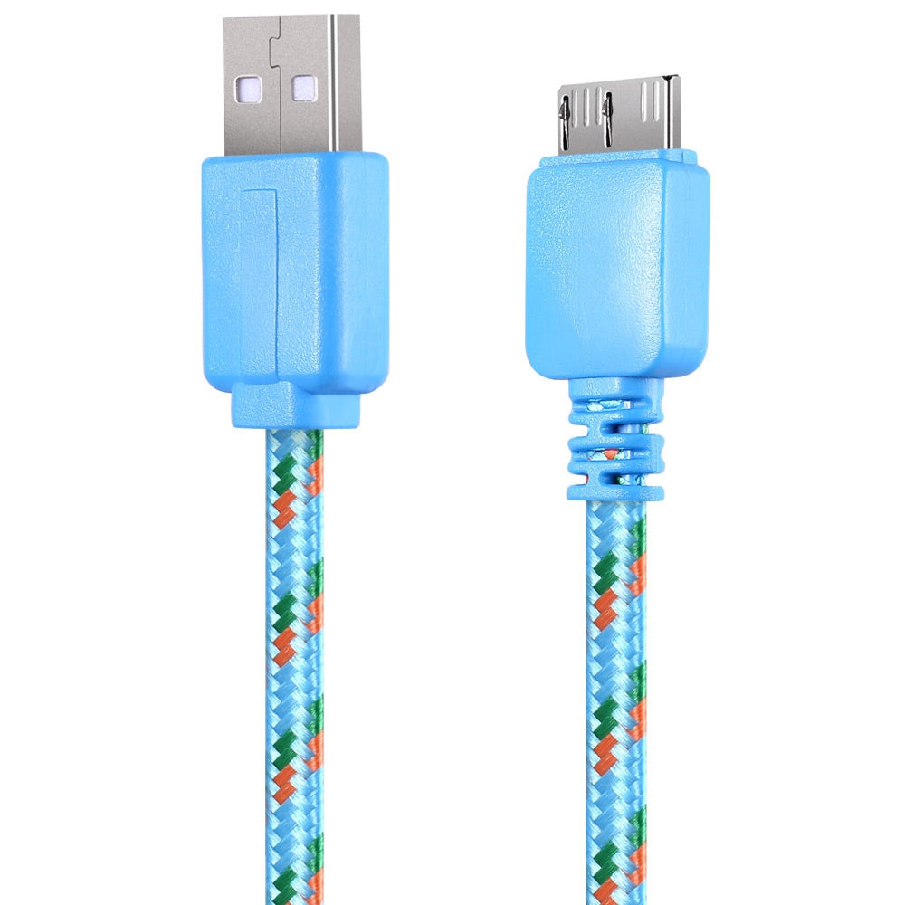 2M Braided Fabric Flat Colorful Micro Data Synchronization Charger Cable Cord for Samsung Galaxy...