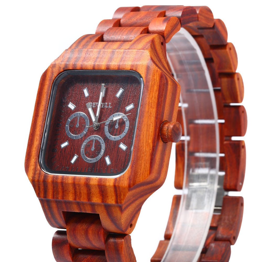 Bewell ZS - 001A Wooden Men Watch Analog Imported Quartz Movement
