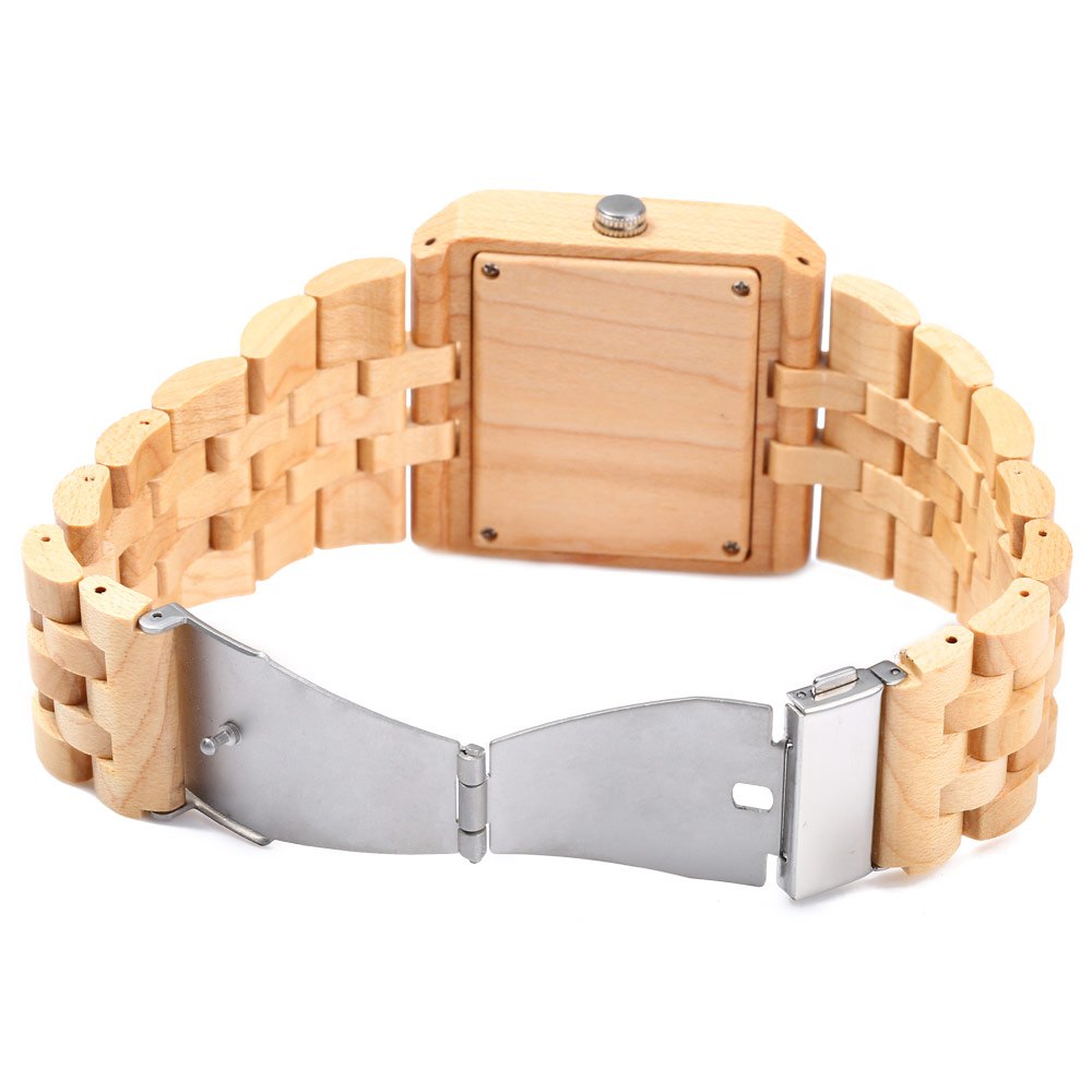 Bewell ZS - W017A Wood Men Watch Imported Quartz  Date Display
