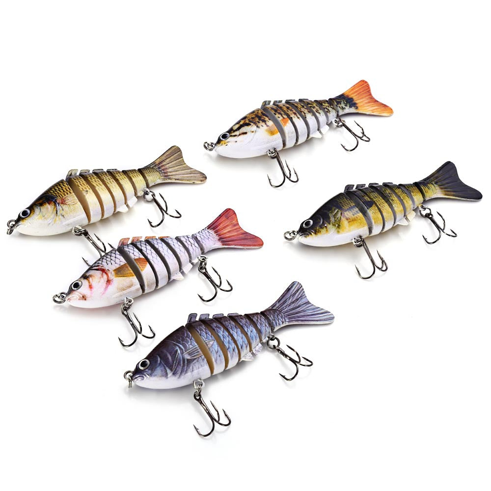 10cm Fishing Lure Artificial Hard Bait 7 Jointed Sections Swimbait