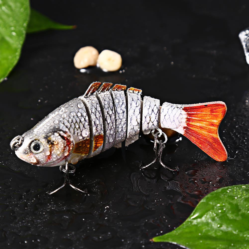 10cm Fishing Lure Artificial Hard Bait 7 Jointed Sections Swimbait