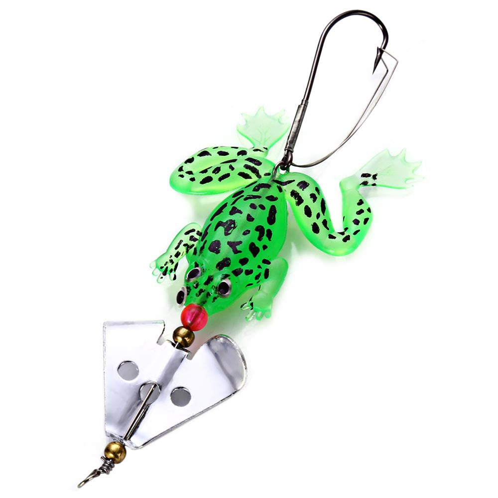 9cm Rubber Frog Soft Fishing Lure Bass Spinner Bait