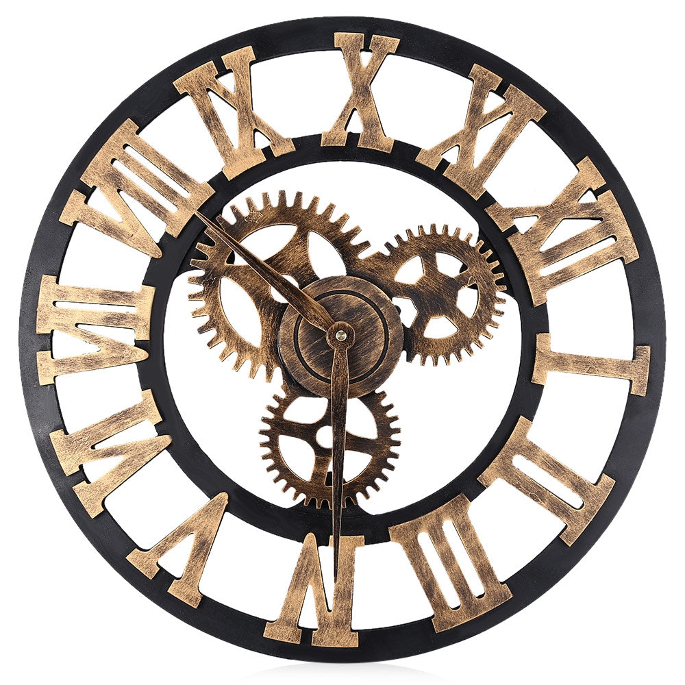 17.7 Inch Oversized 3D Decorative Wall Clock Art Gear Design