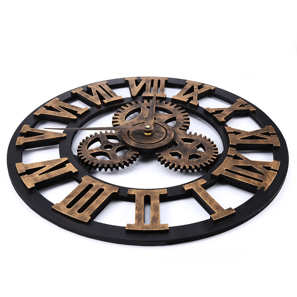 17.7 Inch Oversized 3D Decorative Wall Clock Art Gear Design