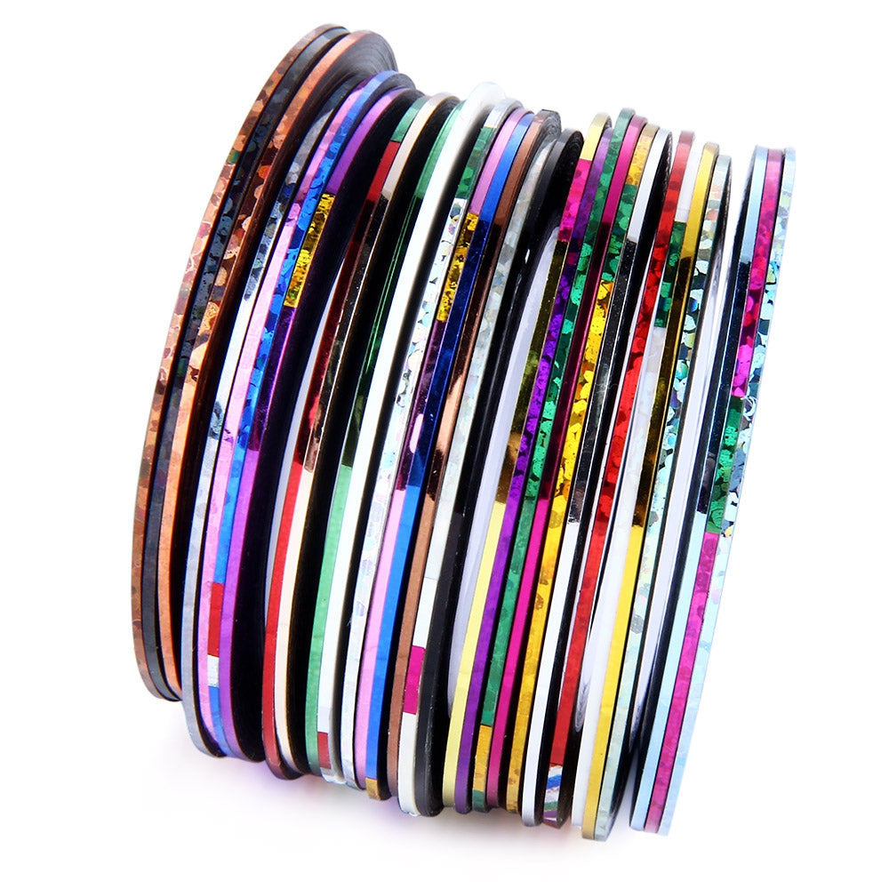 10 Color Manicure Jewelry Line Nail Art Striping Tape Line Decoration Sticker