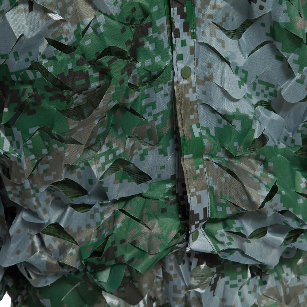 3D Bionic Leaf Camouflage Jungle Hunting Ghillie Suit Set Woodland Sniper Birdwatching Poncho