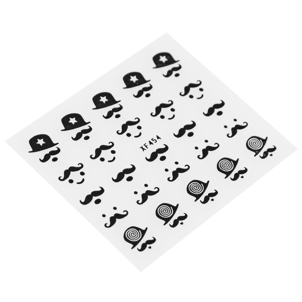 10pcs Stylish Ladies Women 3D Art Stickers Nail Stick Manicure Water Decal