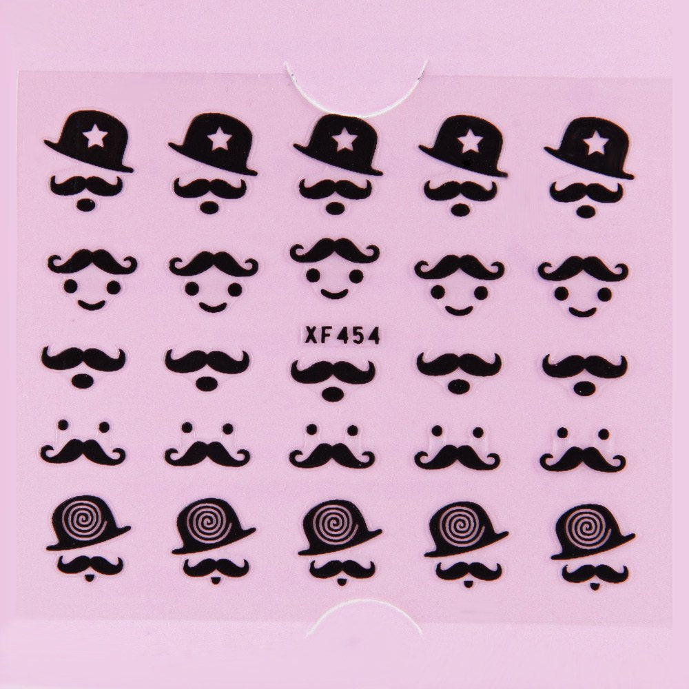 10pcs Stylish Ladies Women 3D Art Stickers Nail Stick Manicure Water Decal