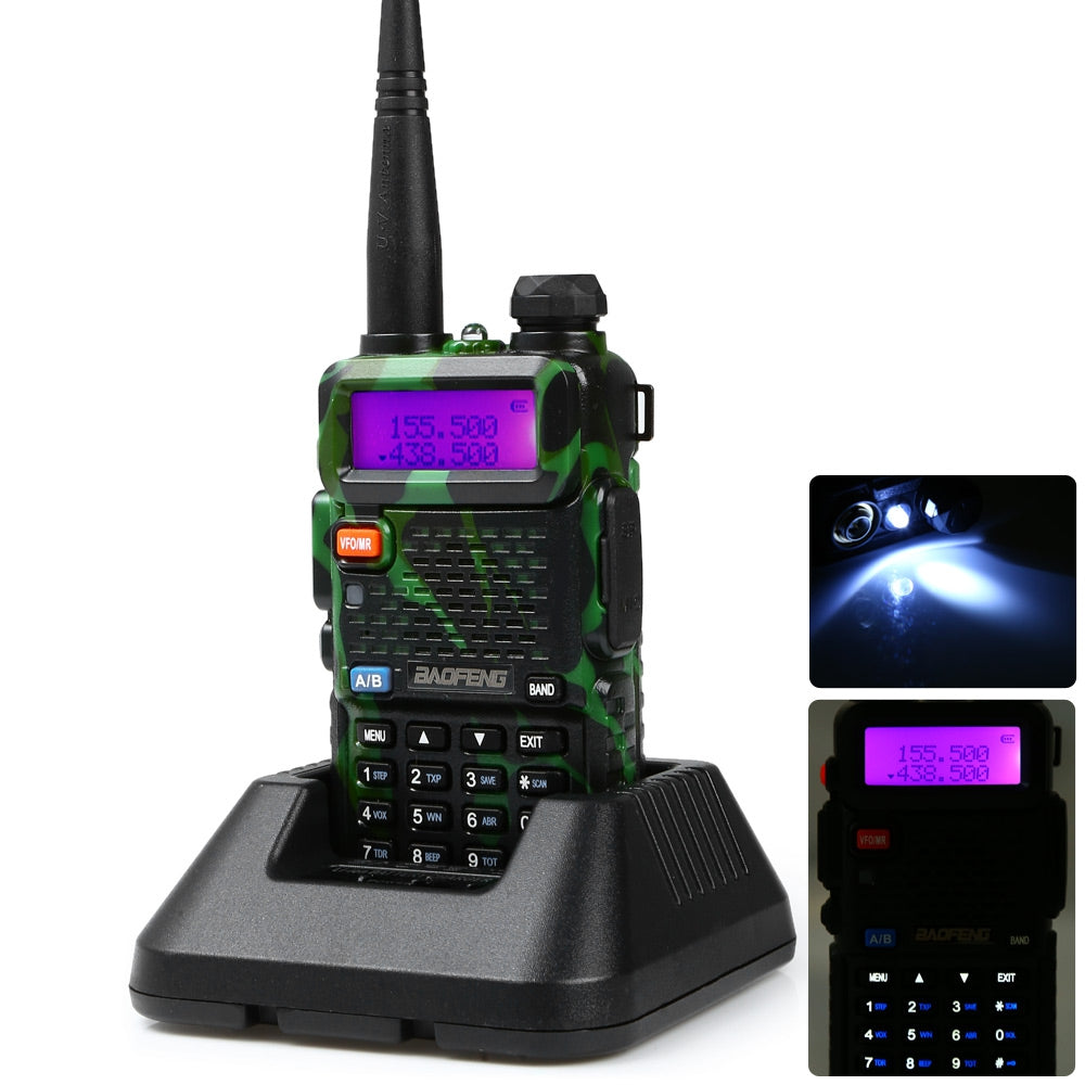 BAOFENG UV-5R VHF / UHF Walkie Talkie 128 Channel with LED Light