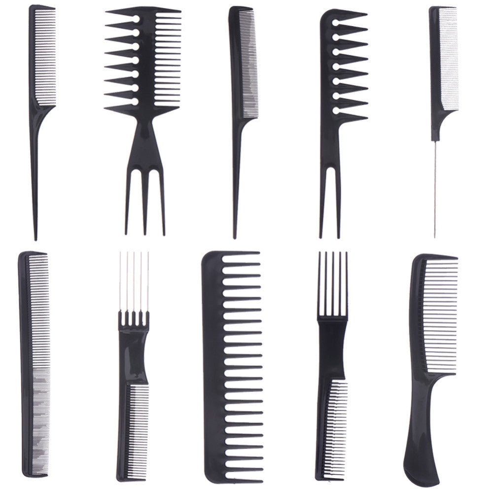 10pcs Make Up Comb Professional Hair Combs Anti Static Hairbrush Set