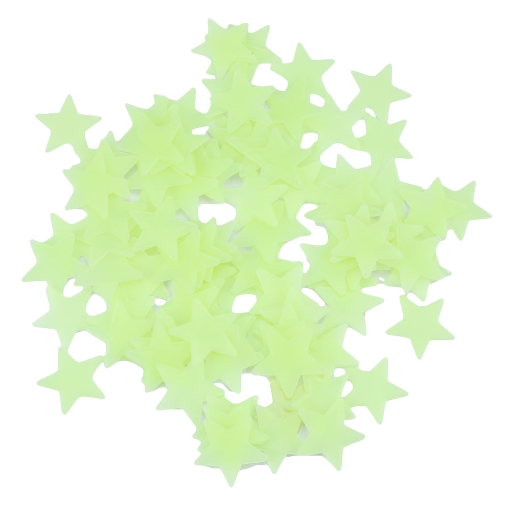 100pcs Pentagram Shaped Luminous Decorative Wall Sticker