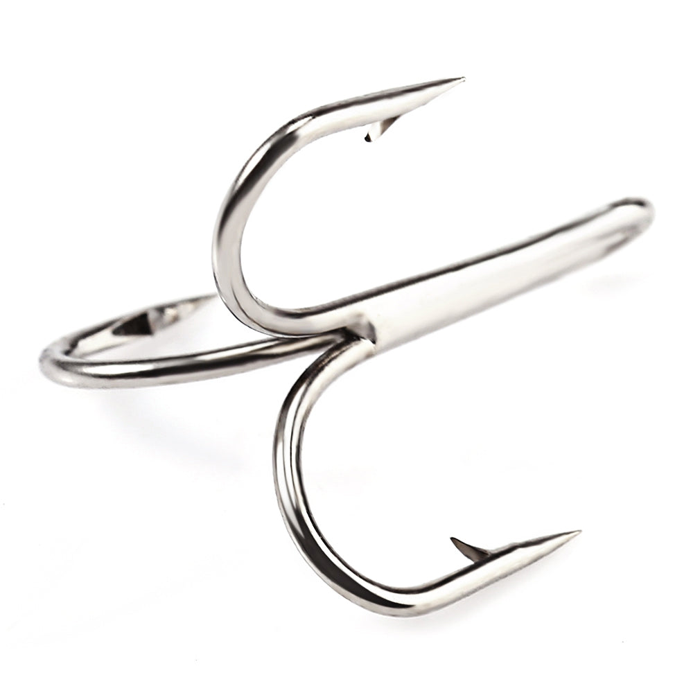 100 PCS High-carbon Steel Sharpened Treble Hook