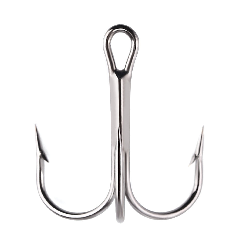 100 PCS High-carbon Steel Sharpened Treble Hook