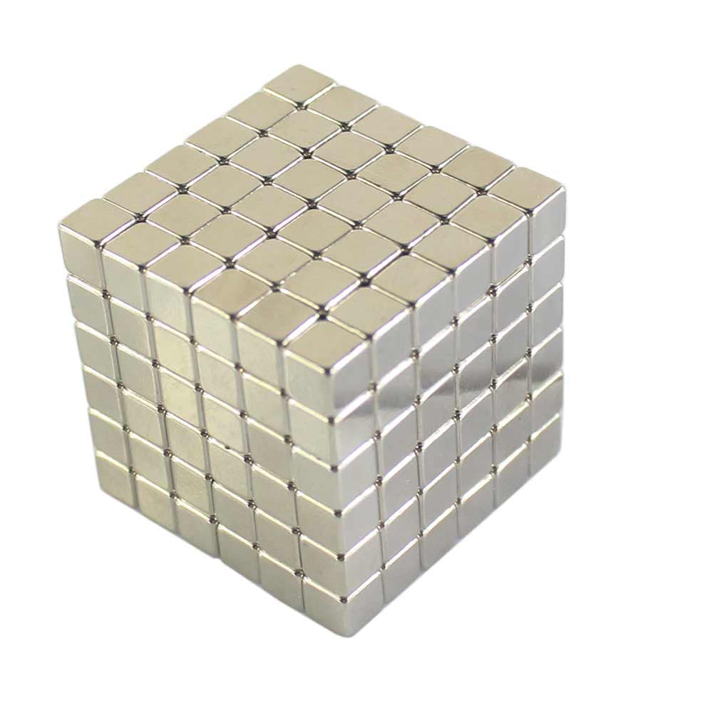 216Pcs NdFeB Mini 5mm Square Magnetic Block Puzzle Educational Toy for Intelligence Development