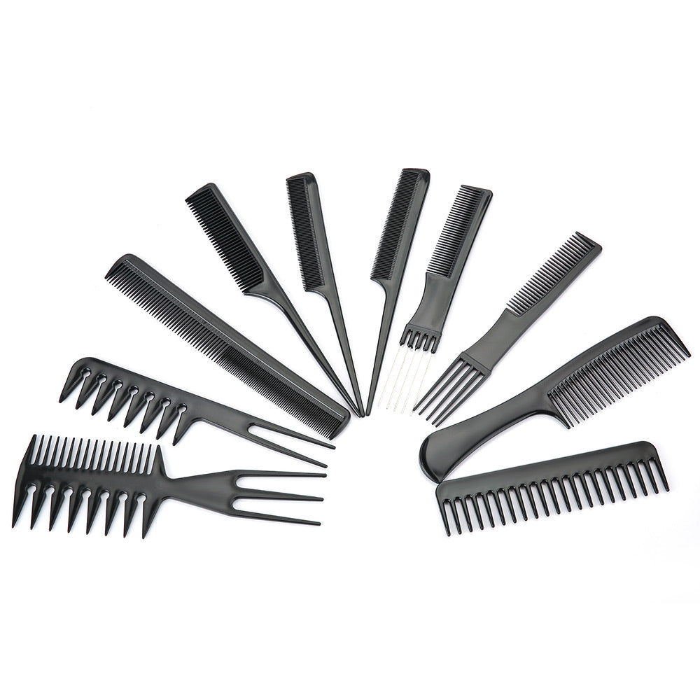 10pcs Make Up Comb Professional Hair Combs Anti Static Hairbrush Set