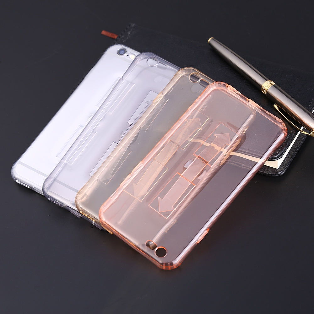 1 Piece HOCO 5.5 Inch Soft Transparent TPU Phone Cove Ring Bucket Case for iPhone 6 Plus / 6s Plus