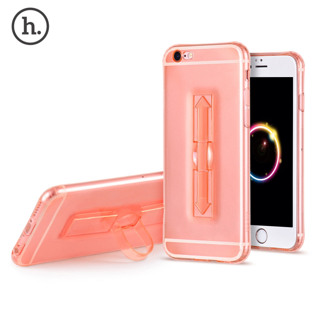 1 Piece HOCO 4.7 Inch Soft Transparent TPU Phone Cove Ring Bucket Case for iPhone 6 / 6s
