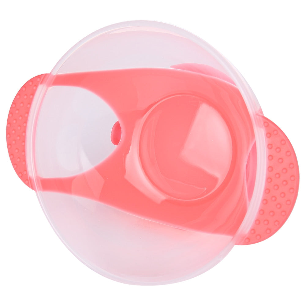 3pcs Bright Color Babies Skidproof Bowl with Suction Cup Assist Temperature Sensing Spoon