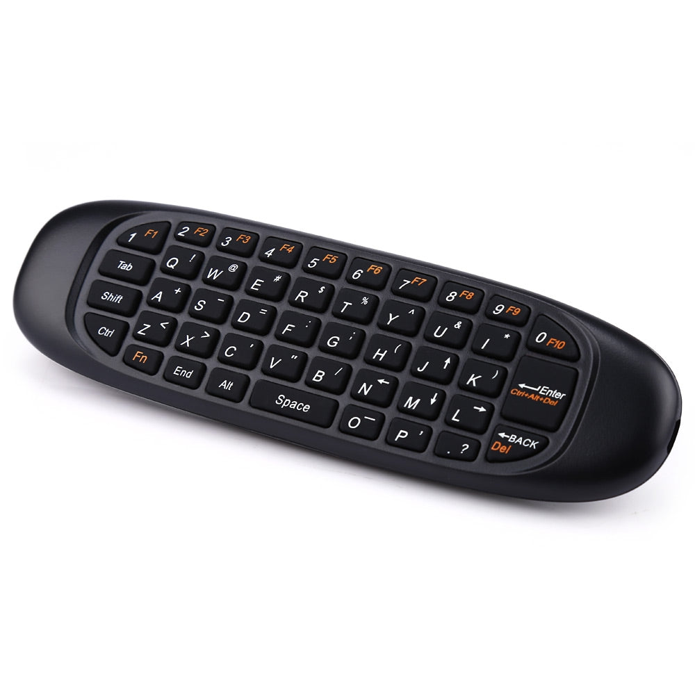 C120 All-in-one 2.4GHz Air Mouse QWERTY Keyboard Remote Controller with Nano USB Receiver for HD...