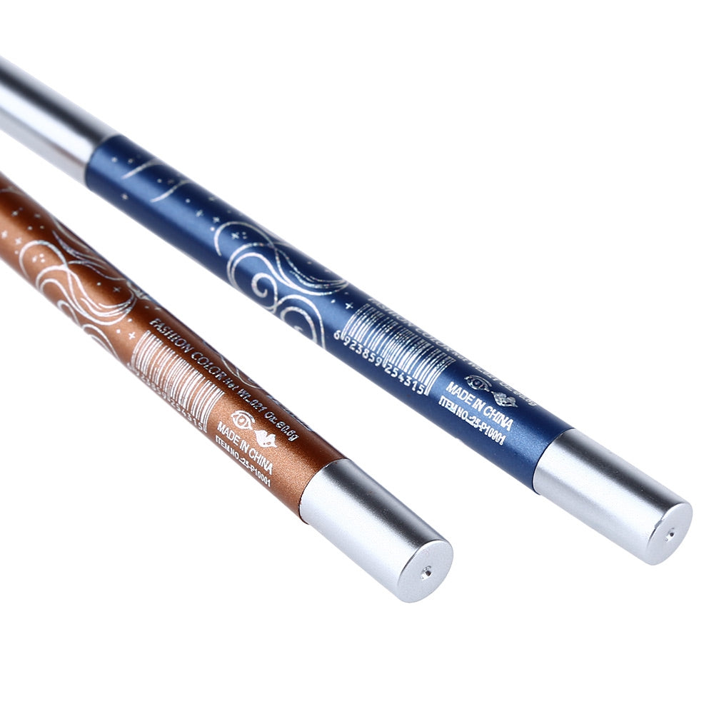 12 Colors Auto-Rotate Ultra Bright Eyeshadow Lip Liner Eyeliner Pen Makeup Kit