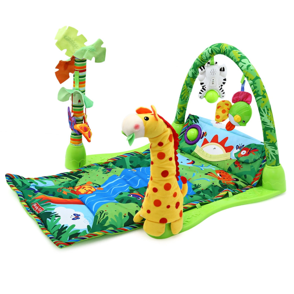 Baby Forest Gym Music Game Blanket Fitness Rack Floor Crawl Play Mat Cushion for Kids