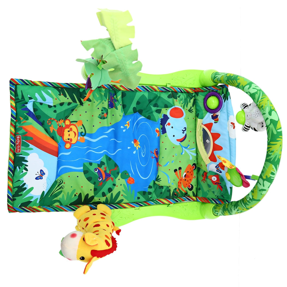 Baby Forest Gym Music Game Blanket Fitness Rack Floor Crawl Play Mat Cushion for Kids