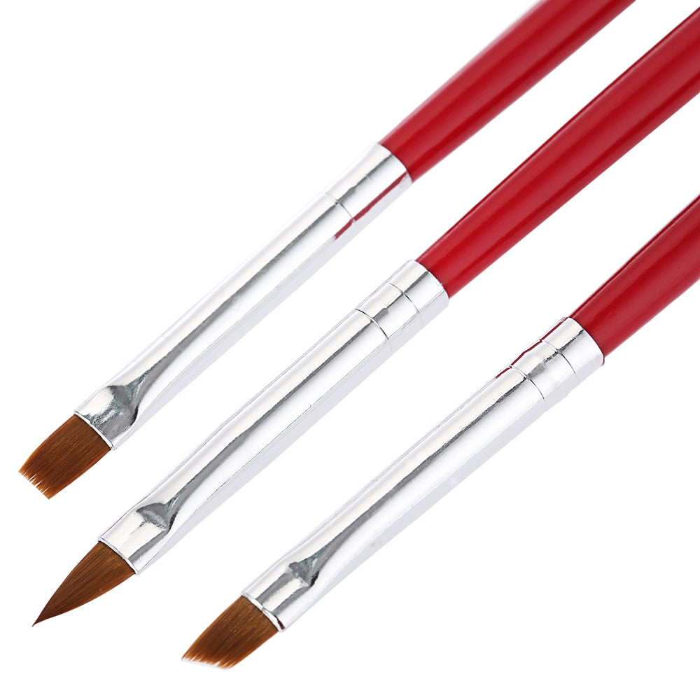 3pcs Nail Art Paint Define Tool Design UV Gel Acrylic Brush Pen for Girls