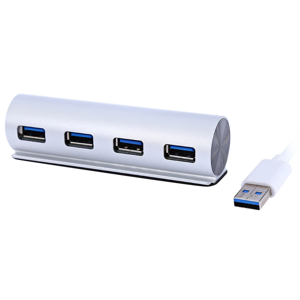 4 Port Cylindrical Aluminum Alloy USB3.0 HUB