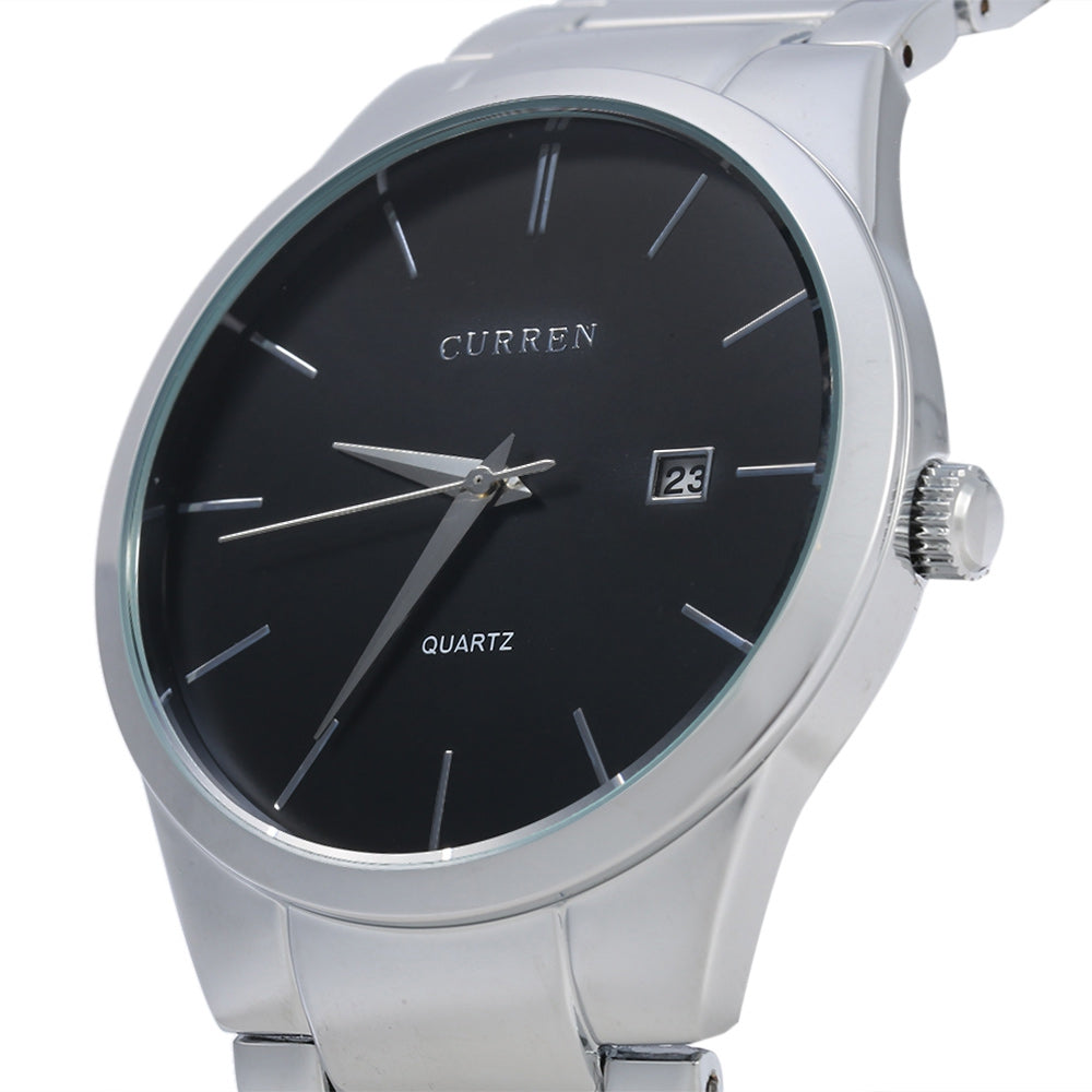 Curren 8106 Men Quartz Watch Outdoors Mountaineers Dedicated Stainless Steel Band Wristwatch