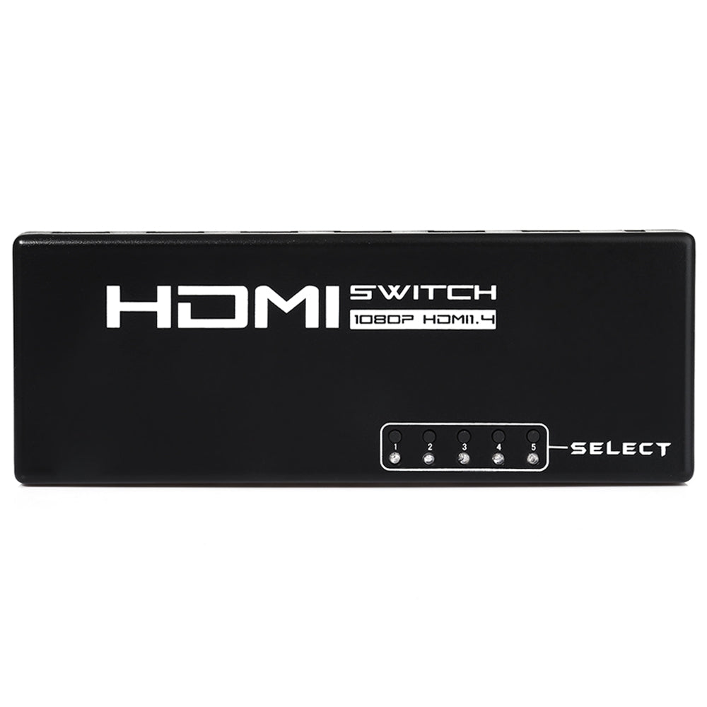 5 Port HDMI Switch Switcher Hub Splitter HD 1080P with IR Remote for HDTV PS3 DVD