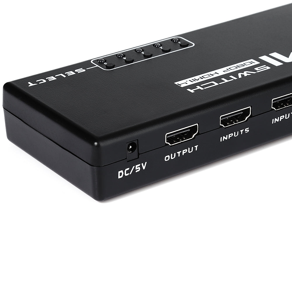 5 Port HDMI Switch Switcher Hub Splitter HD 1080P with IR Remote for HDTV PS3 DVD