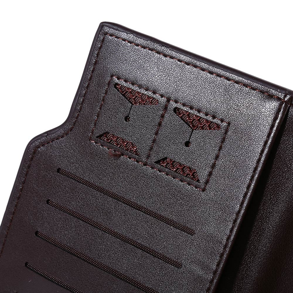 Baellerry Three-folded Male Long Wallet Leather Multifunctional Credit Card Purse