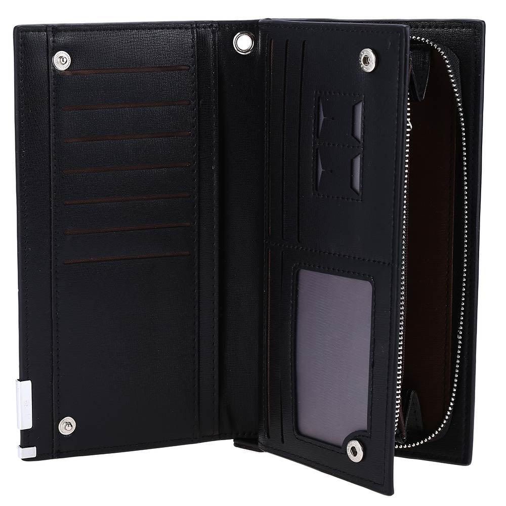 Baellerry Multifunctional Male Long Wallet Leather Credit Card Zipper Purse