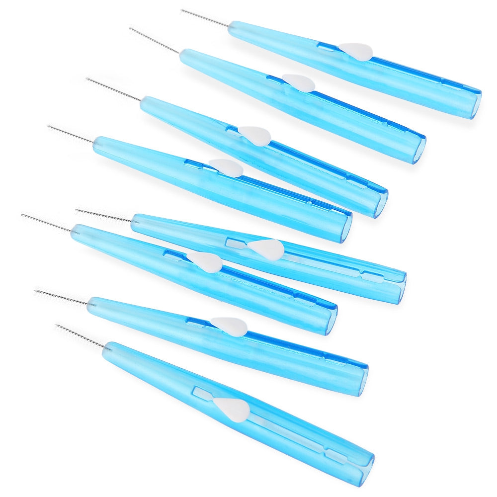 8pcs Oral Care Interdental Brush Orthodontic Wire Toothbrush Imported Caliber 0.7mm