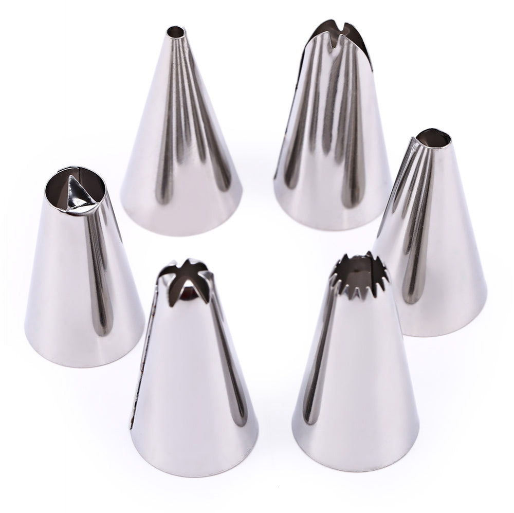 8 in 1 Silicone Icing Piping Cream Pastry Bag with Stainless Steel Nozzle Cake Decorating Tool Set